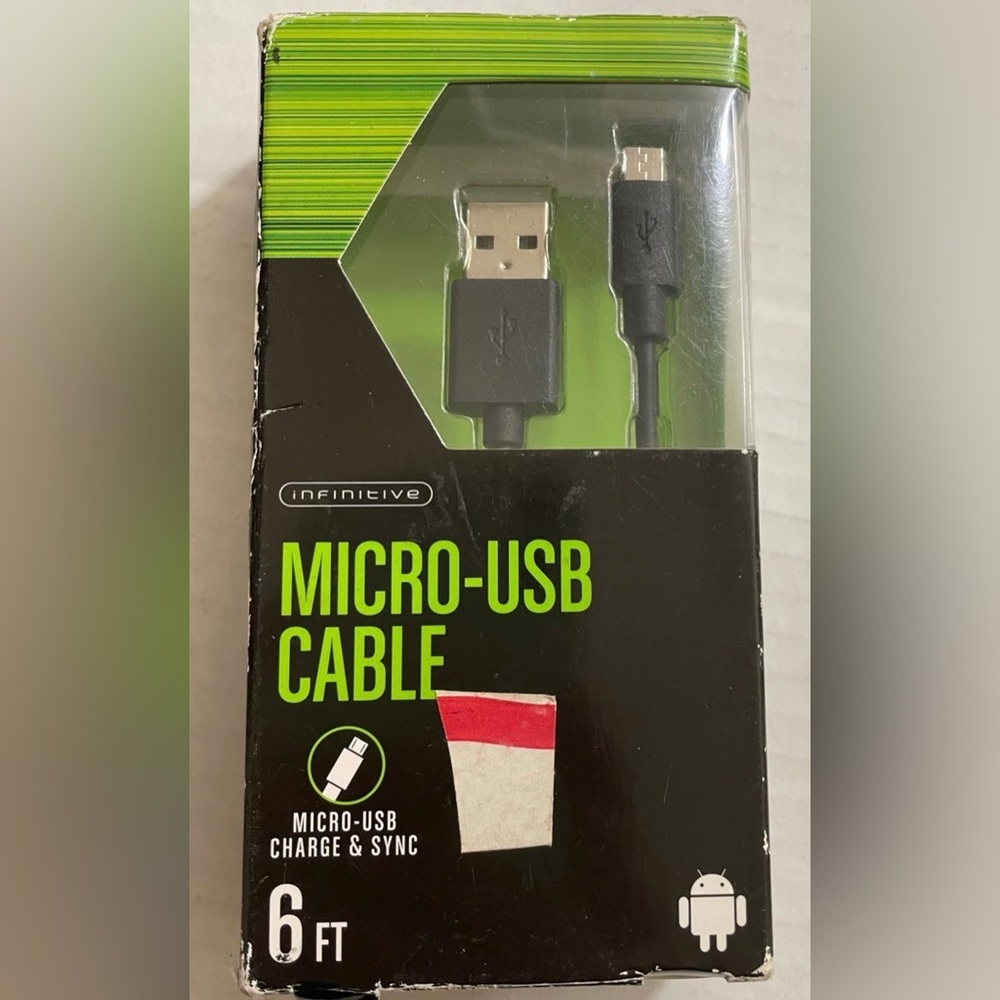 Infinitive Micro-USB Cable Micro-USB Charge and Sync 6FT. Black